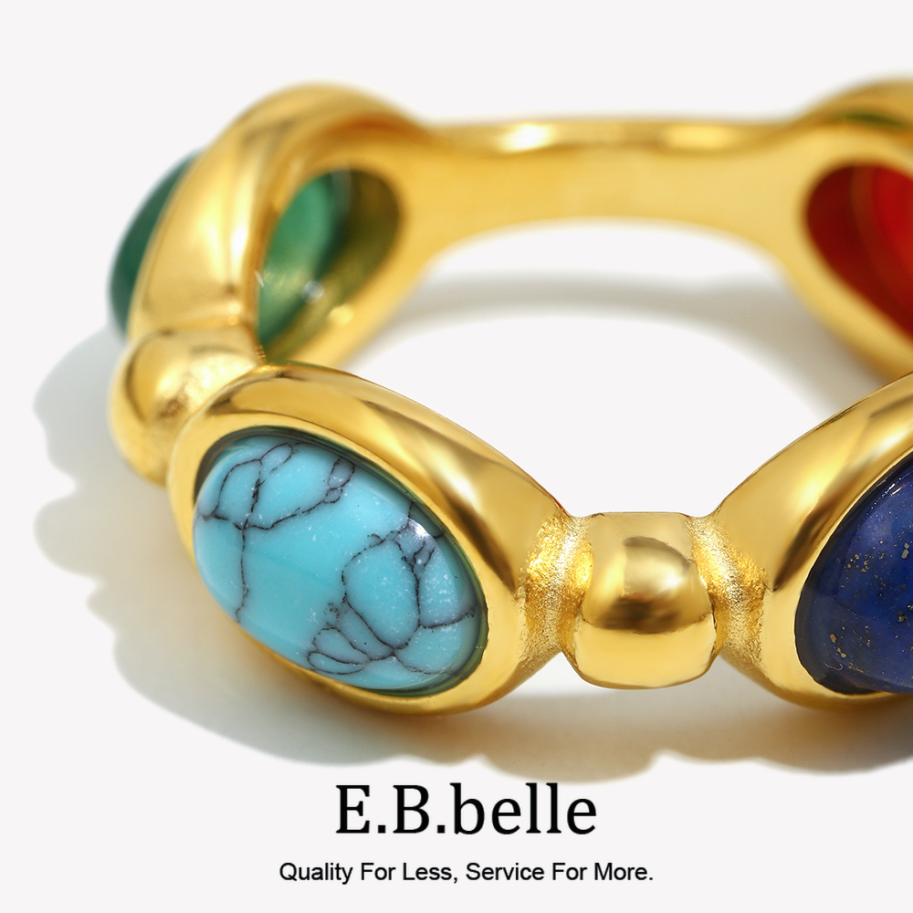 Turquoise Stone Ring - 4 цвета, натуральный камень, лазурит, бирюзовый