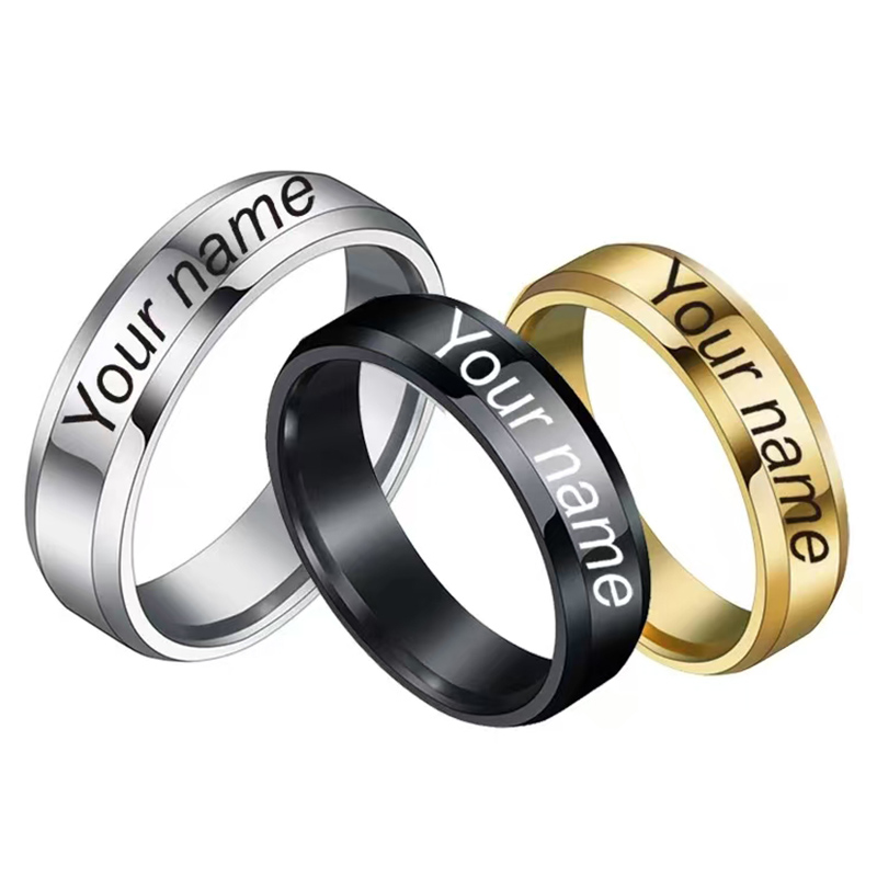 Titanium Steel Ring - Кольца по индивидуальному заказу с гравировкой