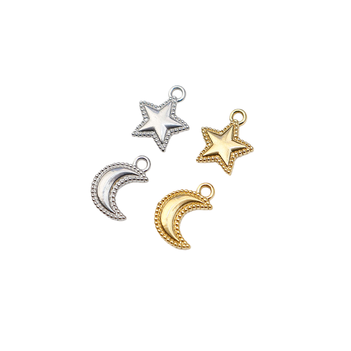 Moon Star Earrings - 5 шт., литье из нержавеющей стали,