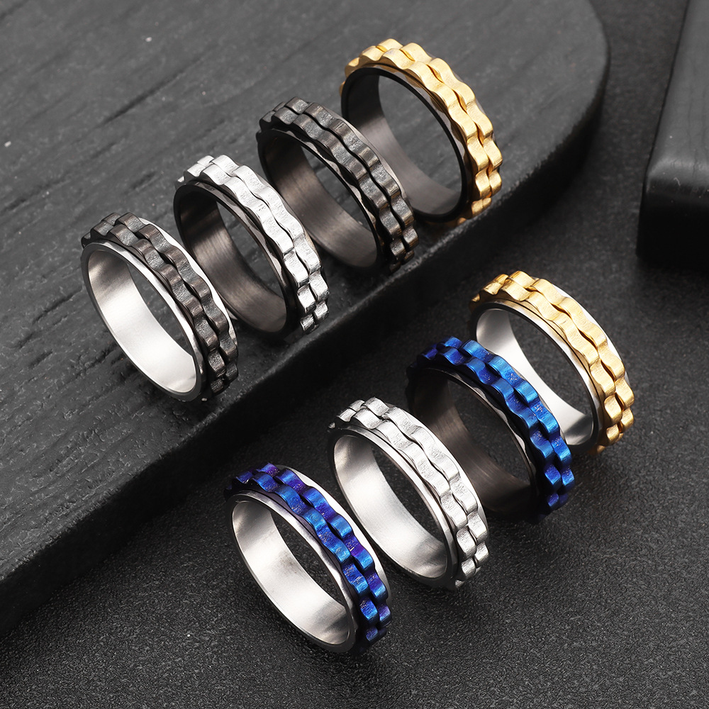 Мужское вращающееся кольцо-спи – обзор и цена Titanium Steel Ring