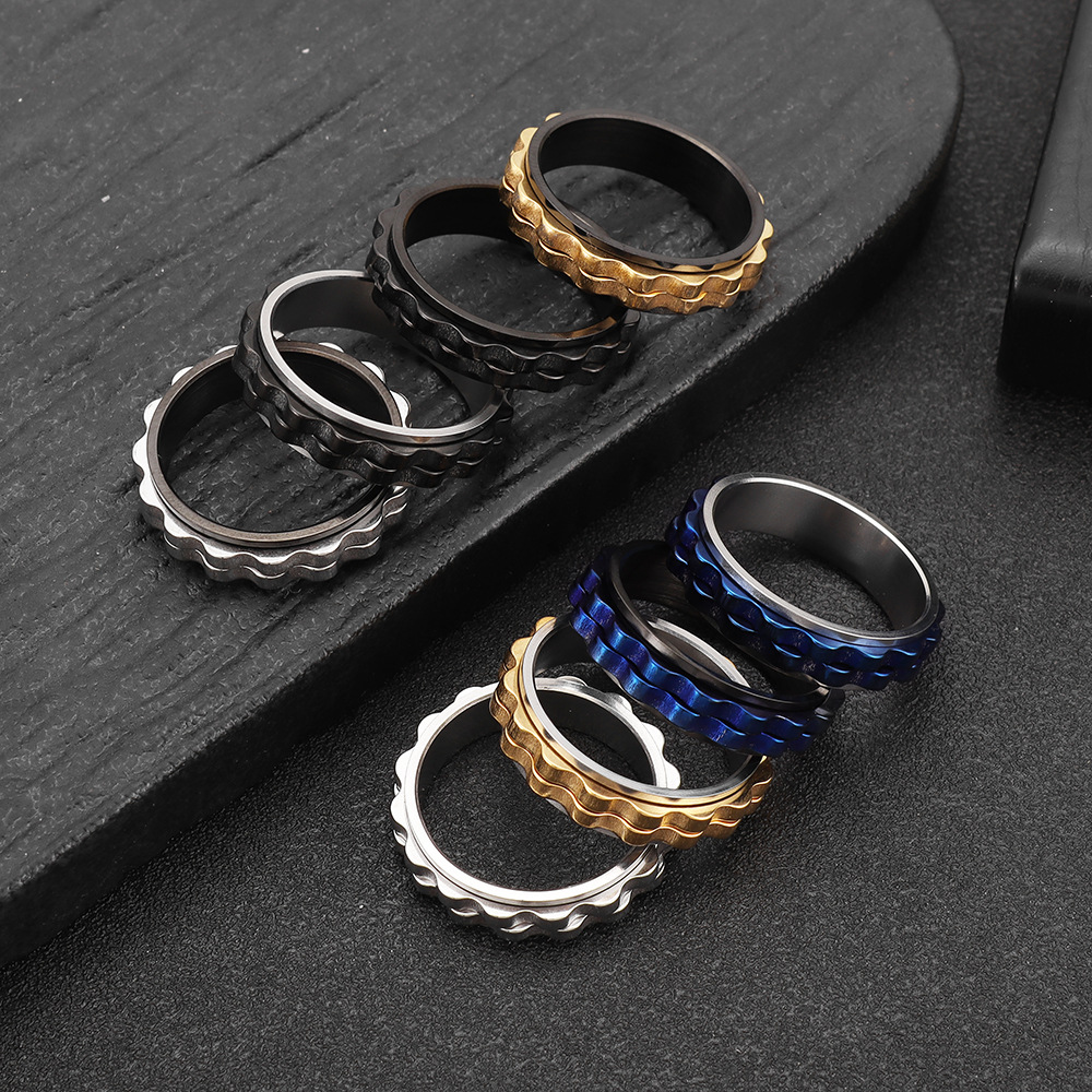 Мужское вращающееся кольцо-спи – обзор и цена Titanium Steel Ring