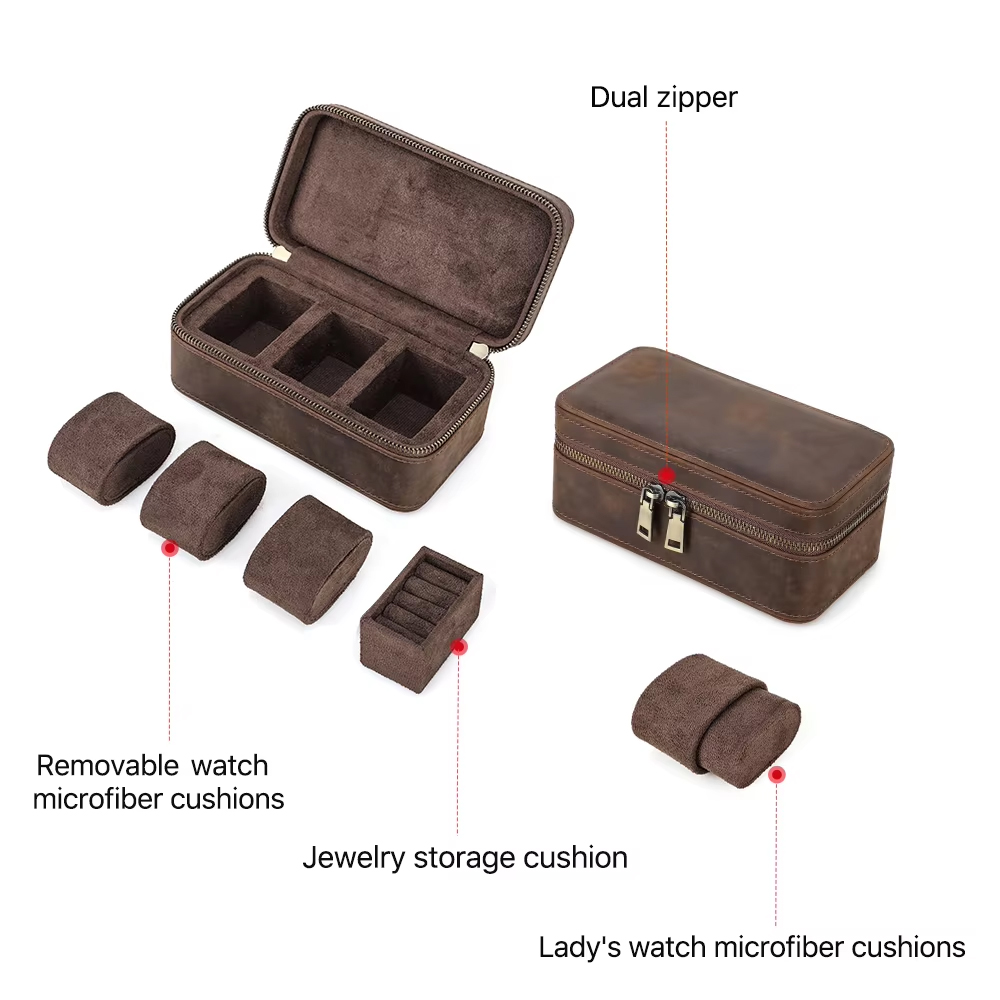 Кожаный органайзер для часов C – обзор и цена Jewelry And Watches Box
