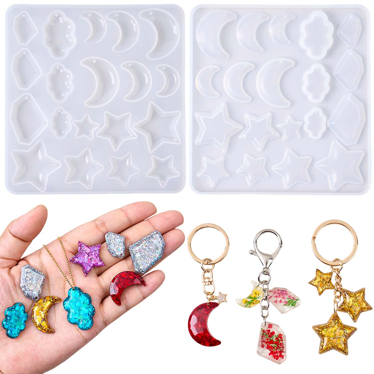 Силиконовая форма для сережек  – обзор и цена Moon Star Earrings
