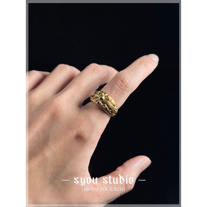 Золотое кольцо с ирисом, готич – обзор и цена Titanium Steel Ring