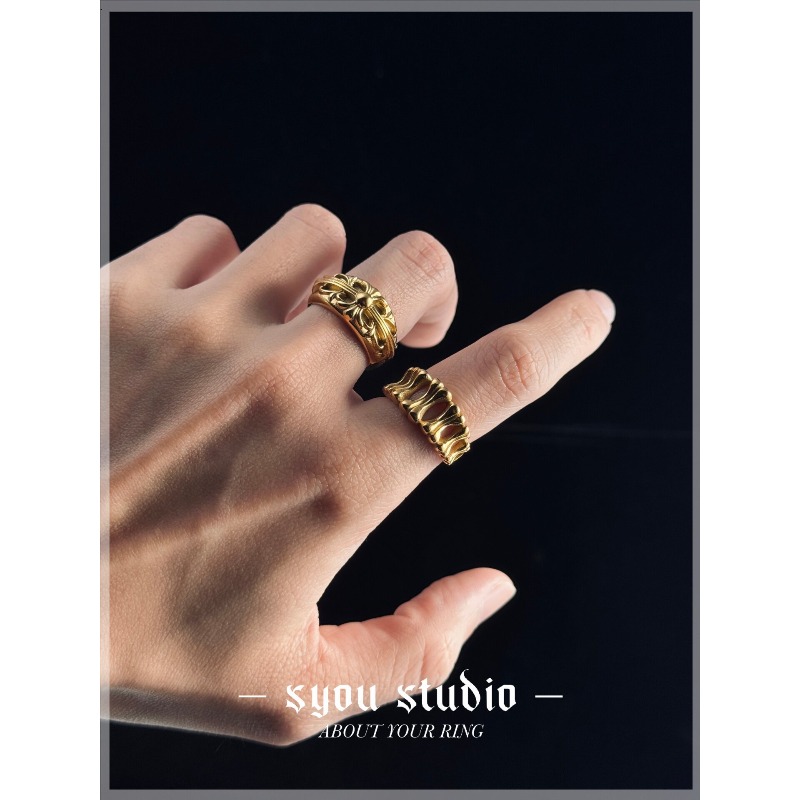 Золотое кольцо с ирисом, готич – обзор и цена Titanium Steel Ring