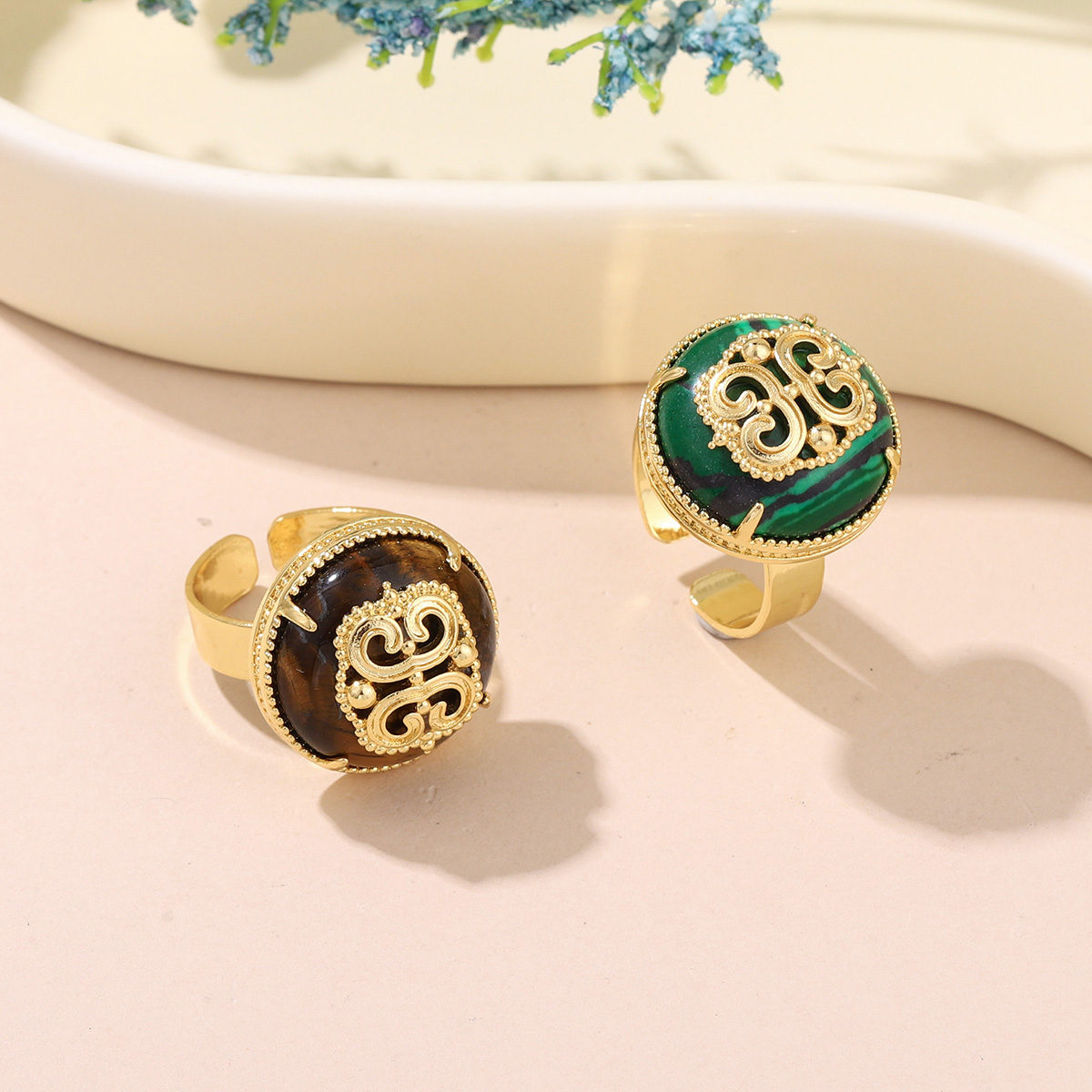 Винтажное золотого цвета с лаз – обзор и цена Turquoise Stone Ring