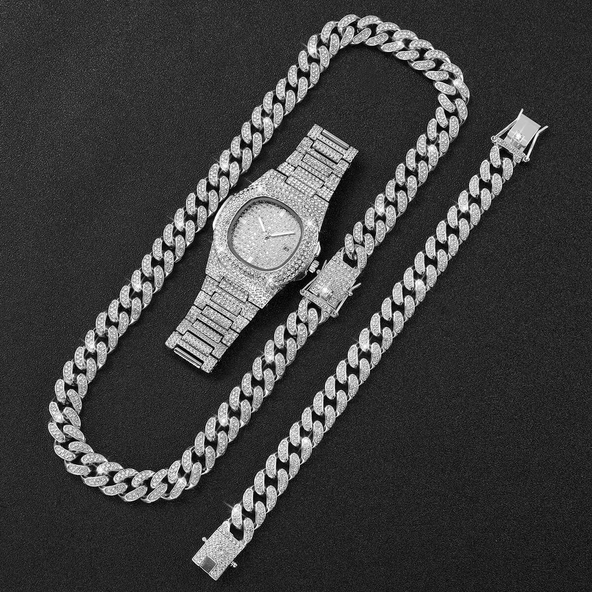 1/2/3 шт. Модные мужские часы  – обзор и цена Jewelry Clasp Watches