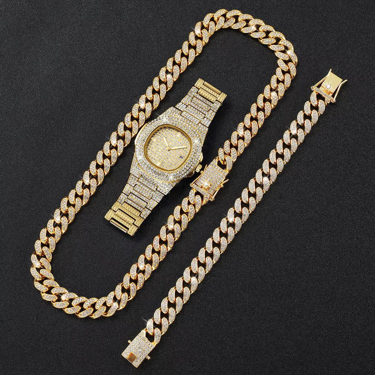 1/2/3 шт. Модные мужские часы  – обзор и цена Jewelry Clasp Watches
