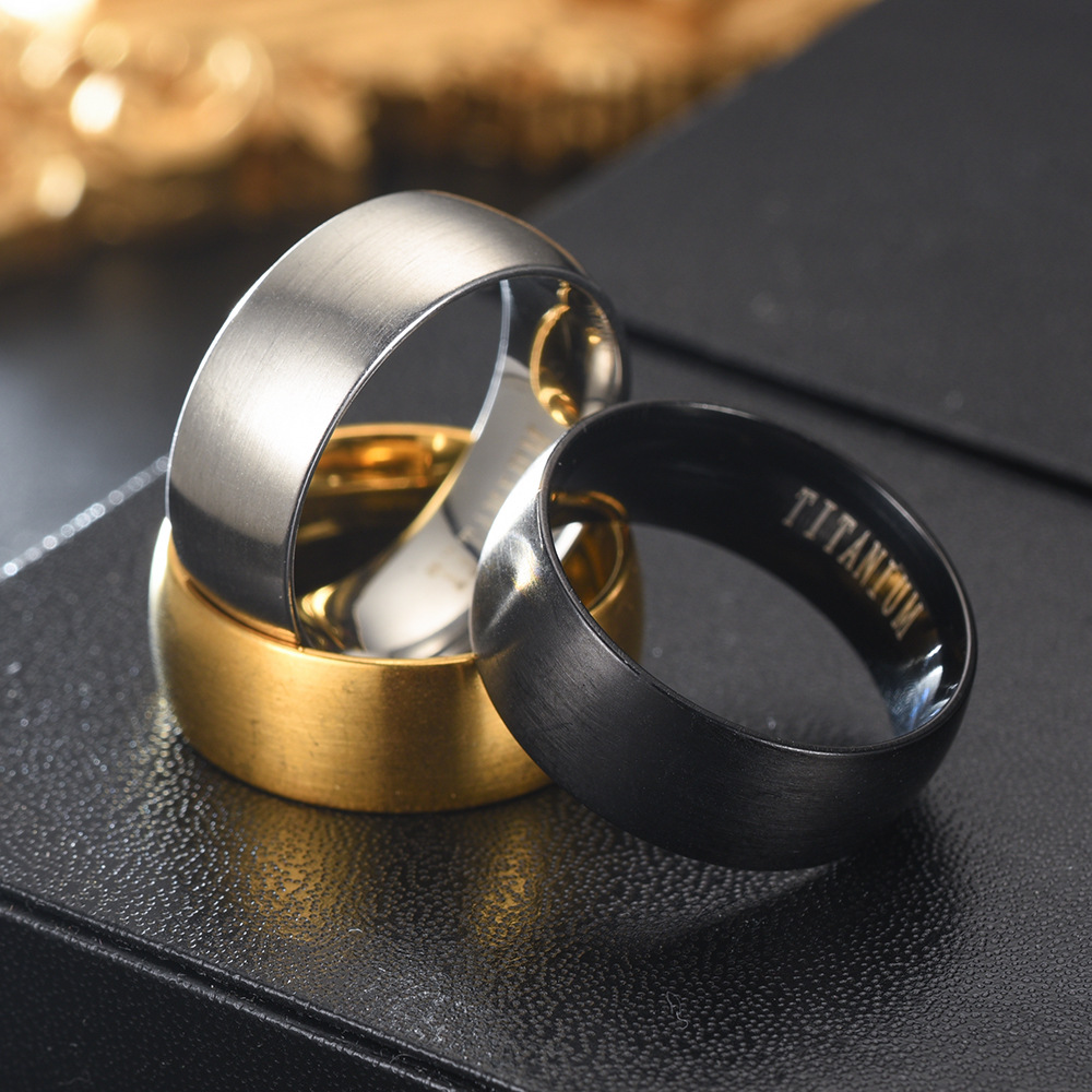 Классическое мужское кольцо из – обзор и цена Titanium Steel Ring