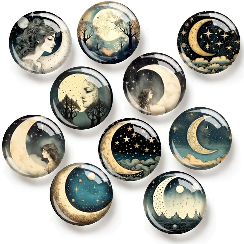 Стеклянные кабошоны MOON and S – обзор и цена Moon Star Earrings