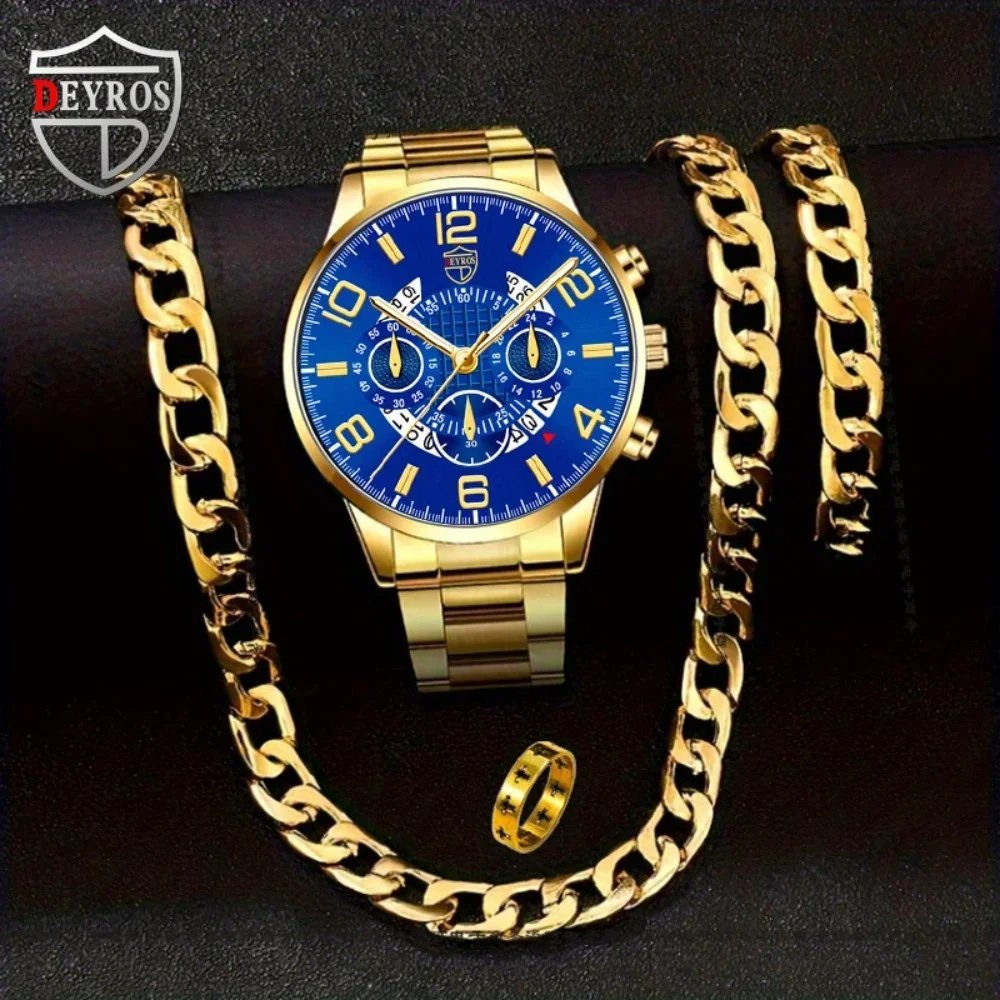 4 шт./компл. мужские повседнев – обзор и цена Jewelry Clasp Watches